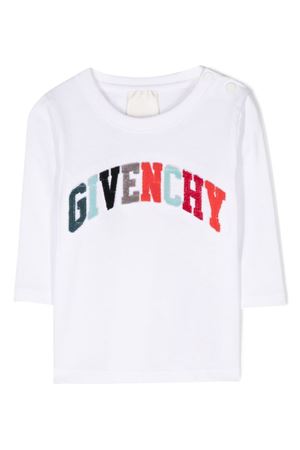 T-shirt in cotone bianco GIVENCHY KIDS | H0527010P